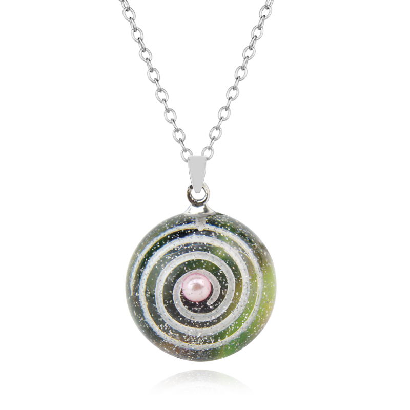 New Design Wholesale Factory Resin Universe Mysterious Grow In The Dark Fashion Gift Infinity Charm Necklace