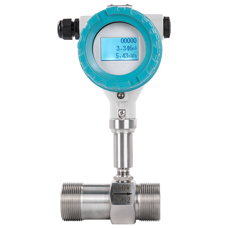 Thread type turbine flowmeter with pulse