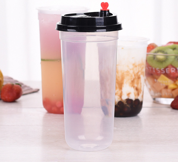 700ml-90 PP Boba, жесткая U-образная пузырьковая чашка для молока и чая