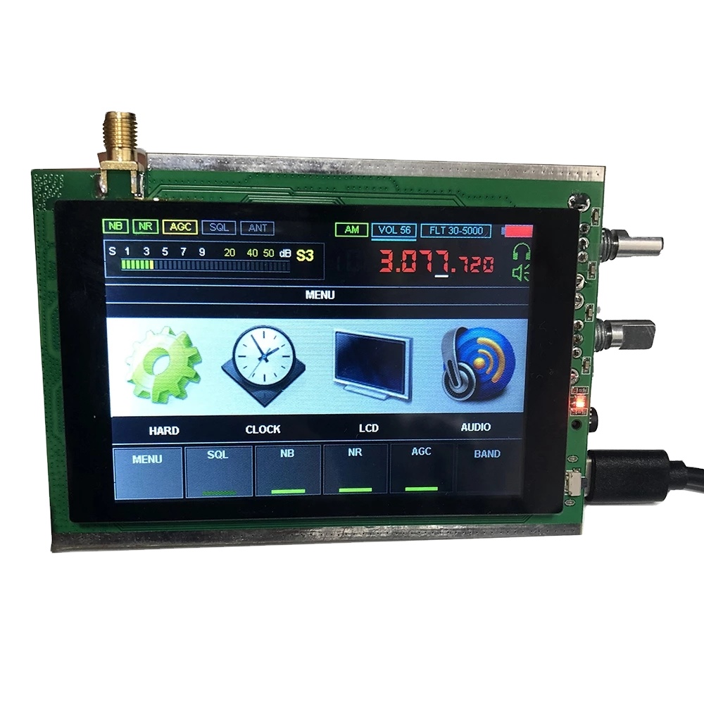 50 кГц-200 МГц Малахитовый SDR радио Malahit DSP 3,5 дюймов сенсорный экран scsreen SDR ветронепроницаемый трансивер приемник STM32H742 без батареи