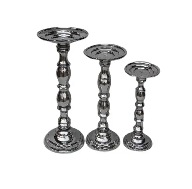 Mirror polished Candle Holder in three sizes made in cast Aluminium