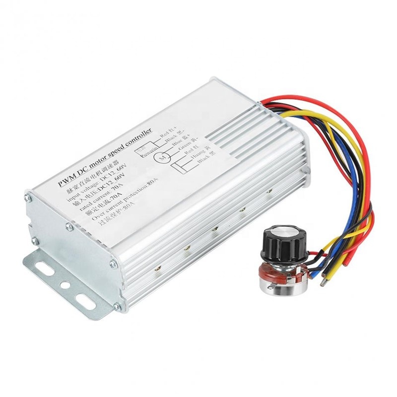 DC12V-60V 70a PWM контроллер скорости двигателя Регулируемый регулятор управления приводом 4000 Вт 12 В 24 в 48 В постоянного тока редуктор двигателя