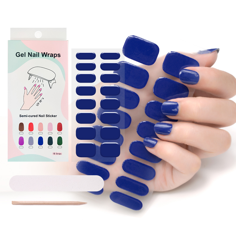 Beautysticker Semi-cured gel nail sticker / UV lamp gel nail sticker /OEM available