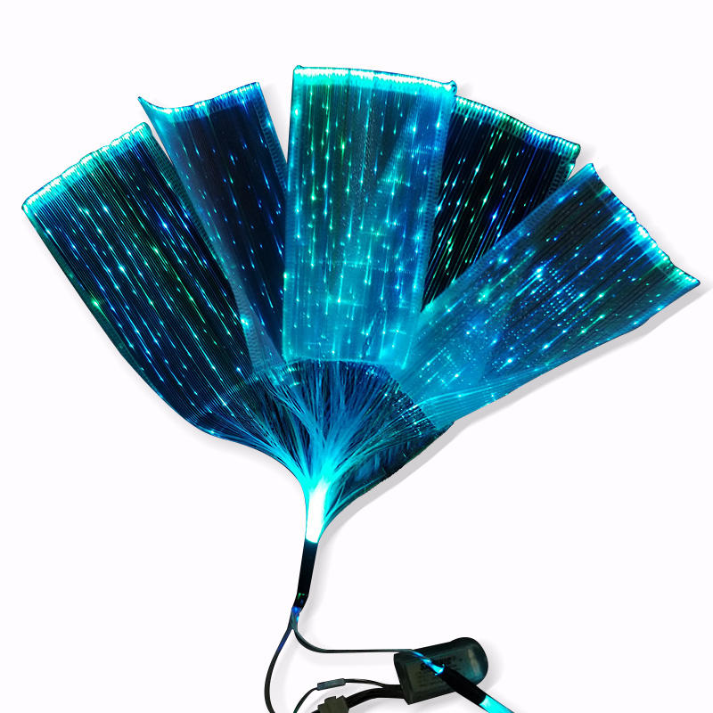 Glow in the Dark Textile RGB Luminous LED Light Up Fiber Optic lighting fabric