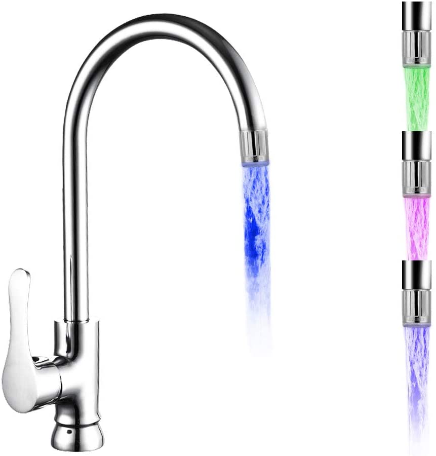 2020 Automatic 7 Colors Change No Battery Multi-colour Magic LED Light Water tap water faucet