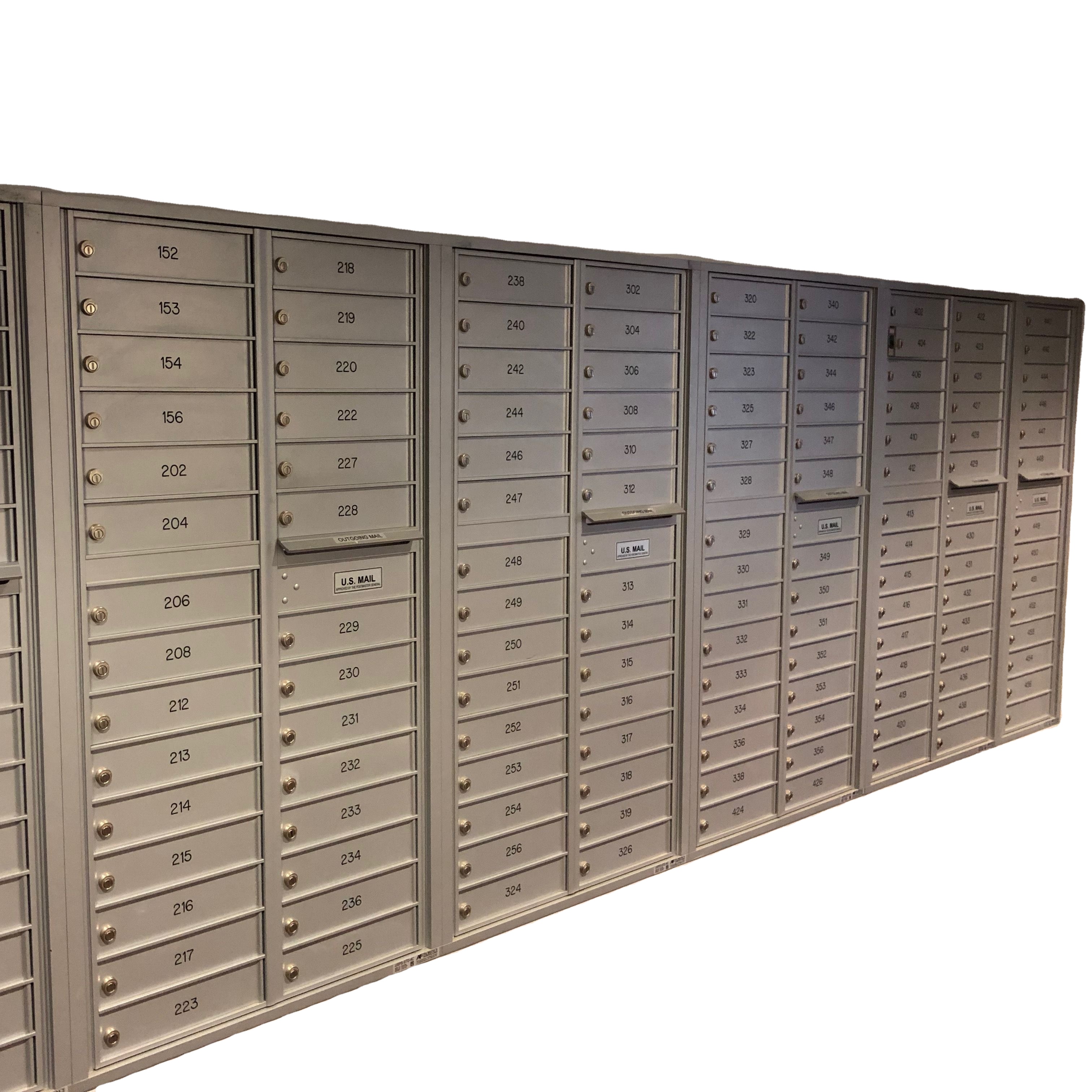 Apartment Outdoor Stainless Steel Parcel Letter 24 doors Box Mailboxes
