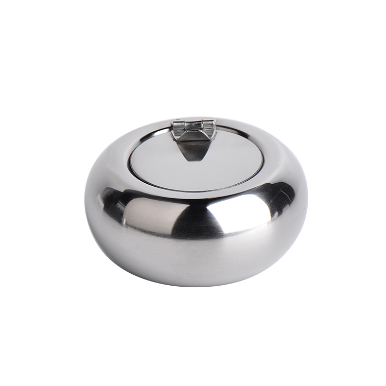 Customized Mini Pocket Portable ashtray round metaly With Cover