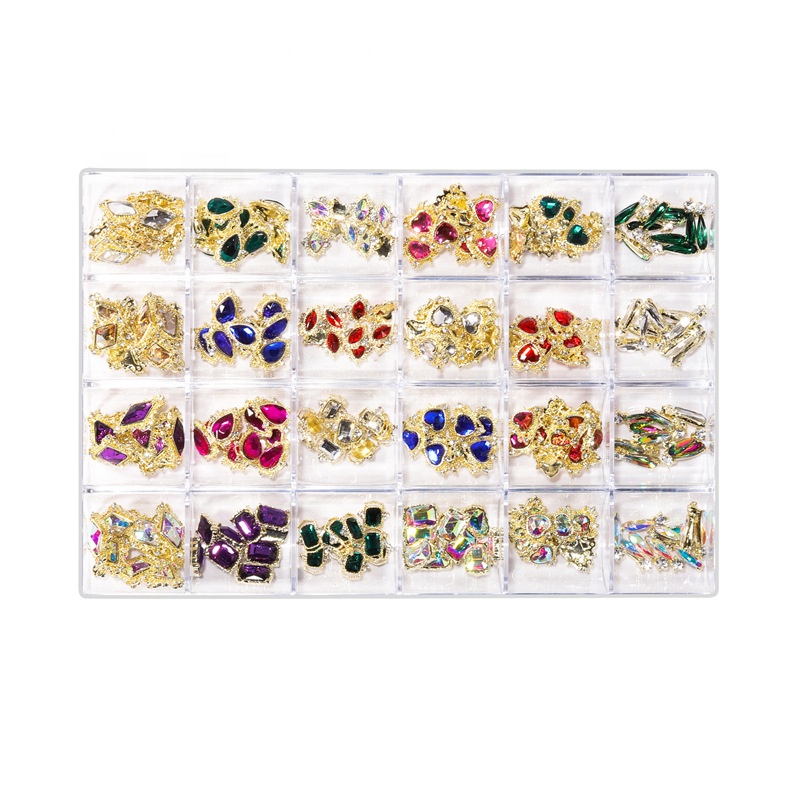 mixed nail decoration set rivet crystal bear bow jewelry Rhinestones Kit Luxury Nail Art For Decoration