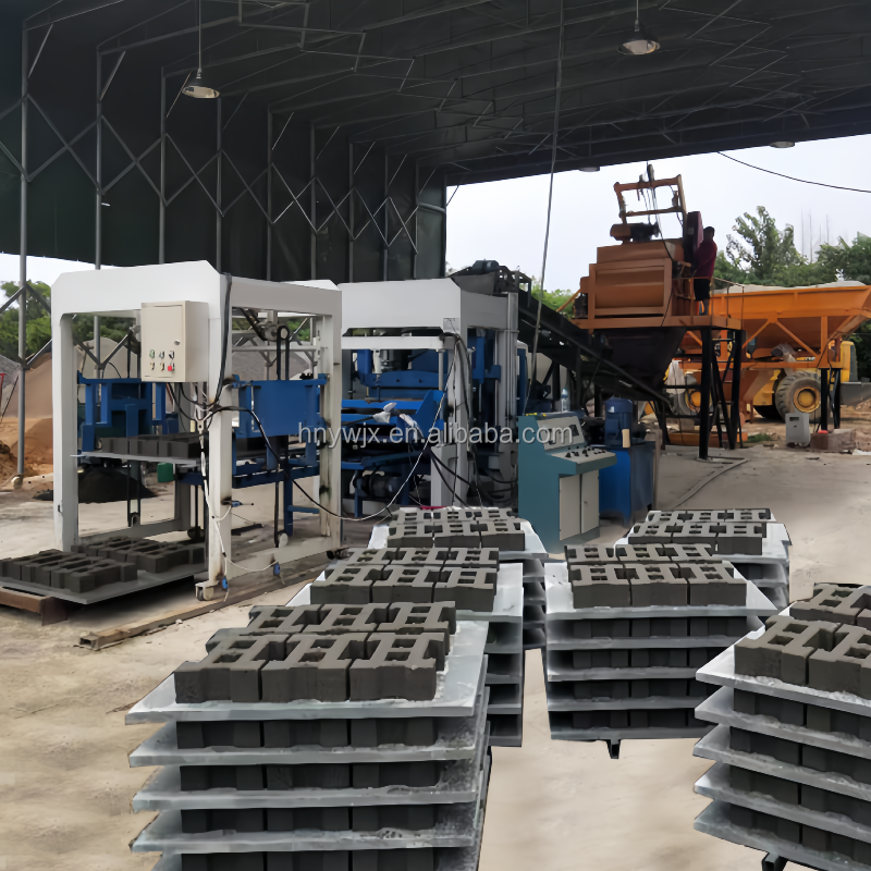 China River reservoir precast concrete I-type ecological interlocking slope protection brick laying machine