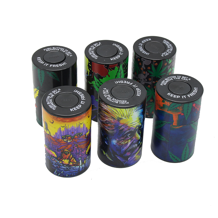 Portable Airtight Plastic Tobacco Herb Storage Jar Custom Logo Water Proof Smoking Spice Weed Container
