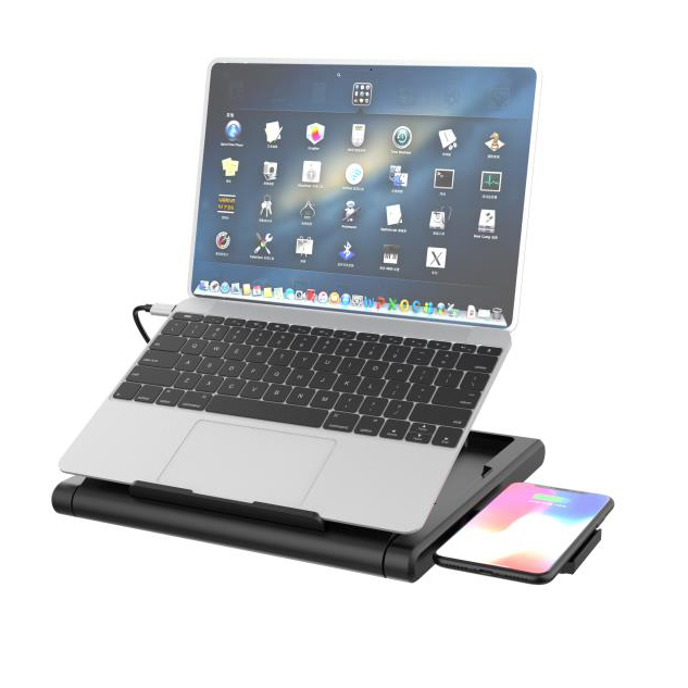 Новый дизайн 10 в 1 док-станция USB C USB HUB Поддержка 4K HD-MI VGA TF карты 3,5 мм аудио для Macbook с подставкой