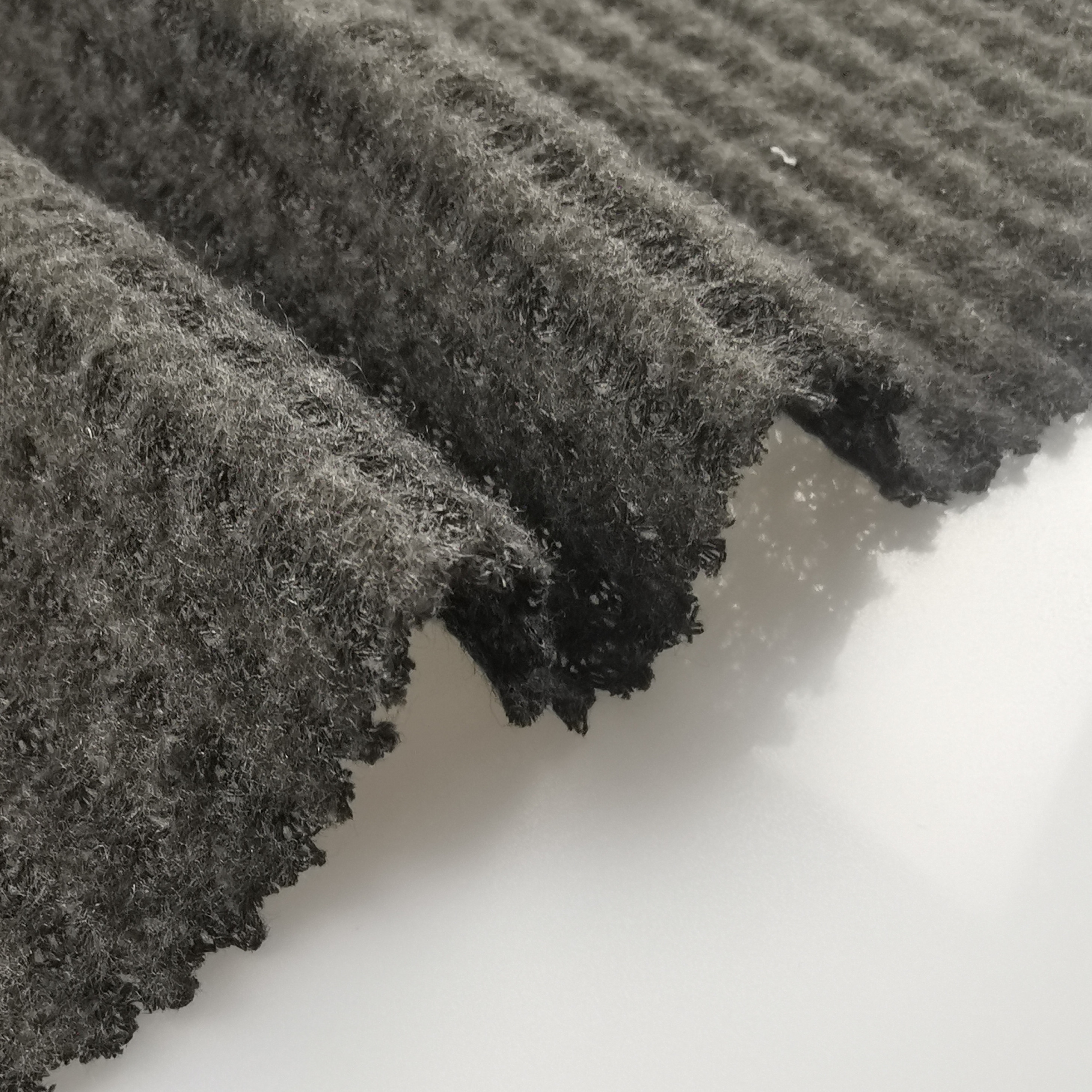 Shaoxing factory made polyester brushed fabric hacci fabric fleece fabric knit waffle for cloth
