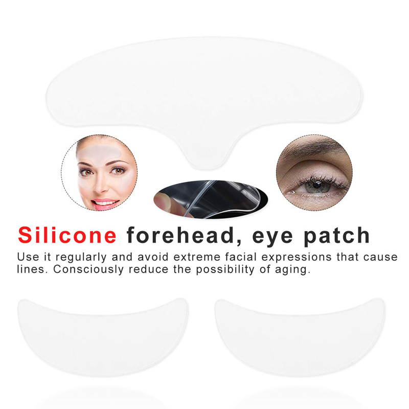 Skin Care Reusable Anti-aging Pad Set Silicone Facial Patches for Wrinkles Prevention