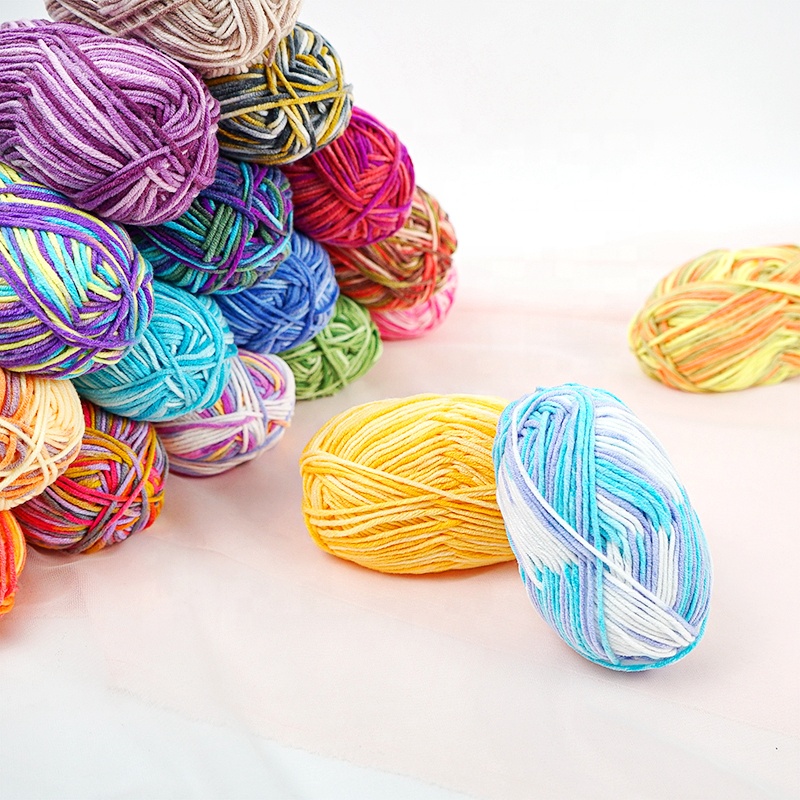Handy Super Bulky Crochet Knitting Yarn Baby Cotton Hand Knitting Milk Cotton Bags