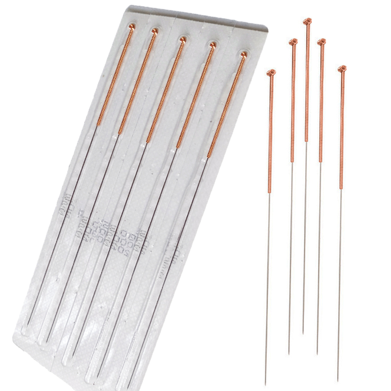 Yuannian Professional Disposable Sterile Color Plastic Handle Acupuncture Needles for Single Use One Needle with One Tube 100pcs