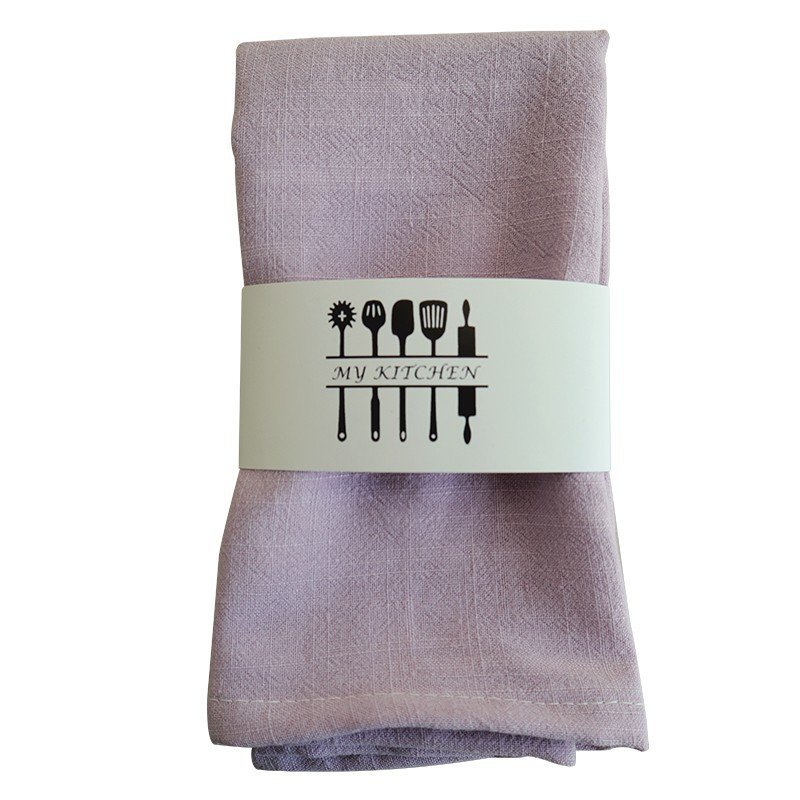 wholesale High Quality 100% Cotton Natural Color Linen Tea Towel Table Cloth Stock Napkin