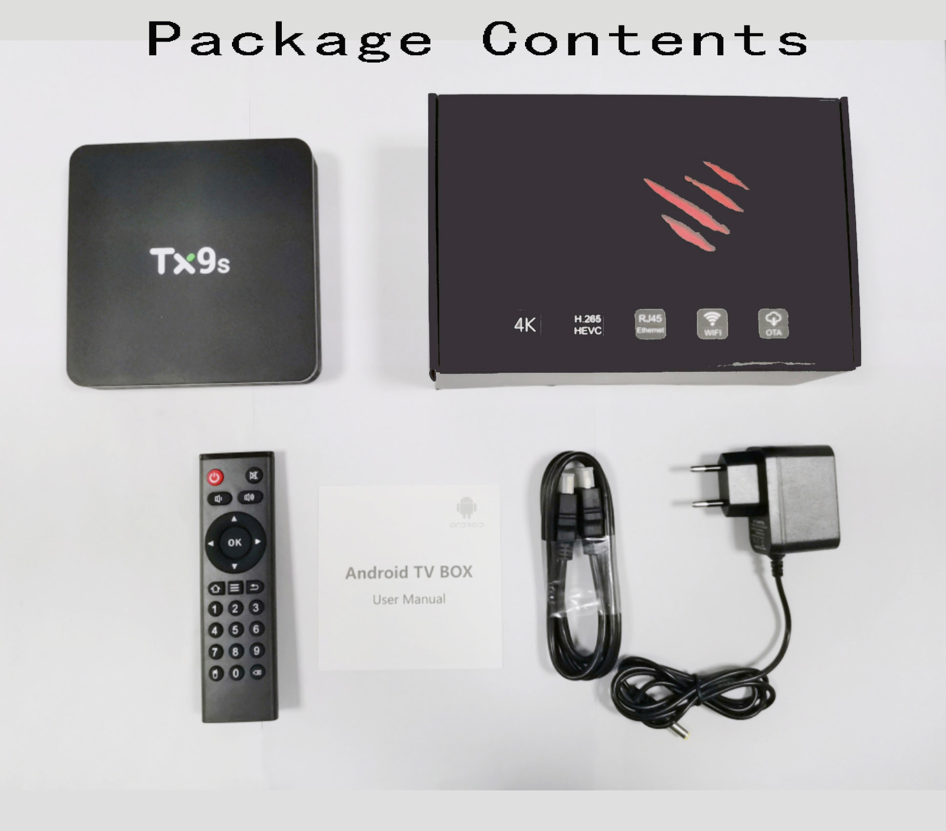 TX9S Высокое качество Заводская цена TX9S с Android 7,1 tv box android 4k 1000M CPU Amlogic S912 Octa Core