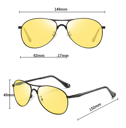 2021 Fashion Square Polarized Night Vision Glasses For Men