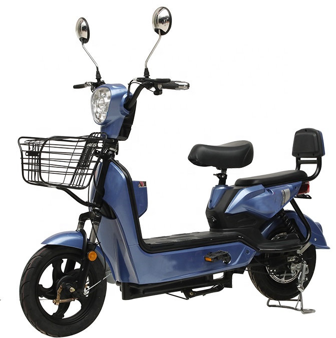 Factory Cheap Scooter Lithium Battery Adult Cargo Bike Bike 48V Two Seat 350W 14" electric bicycle