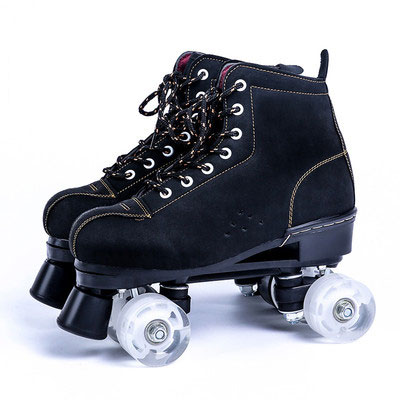 High quality women's skates classic high top roller skates four wheel flash roller skates for boys and girls