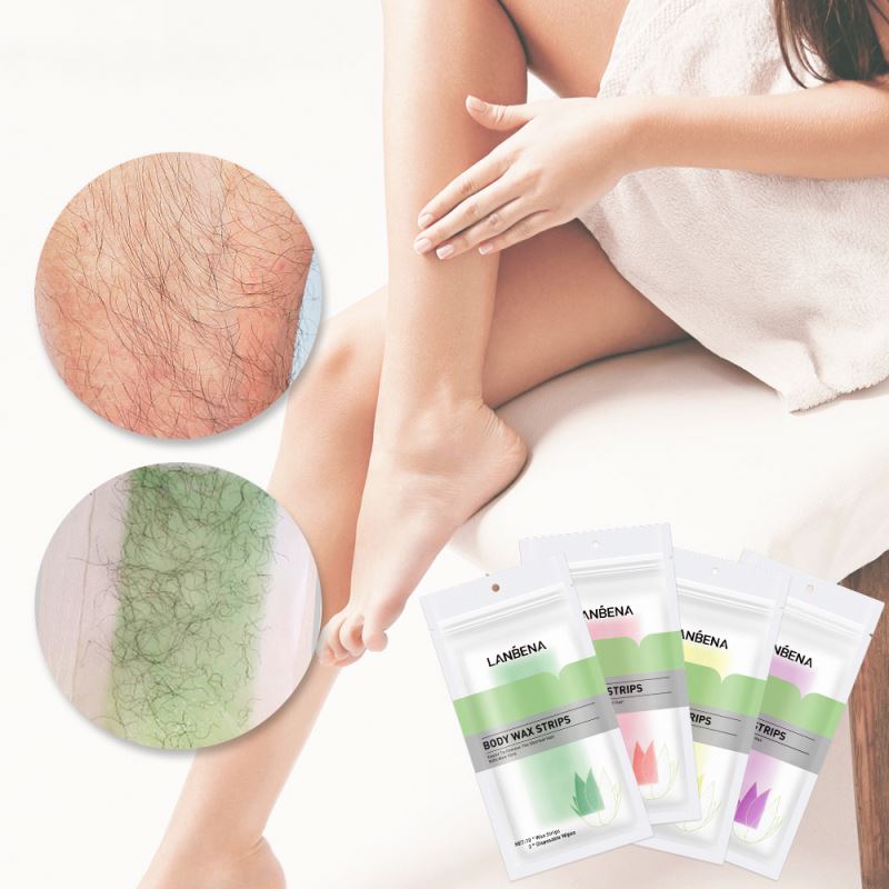 LANBENA yellow hair removal wax strips for women big size