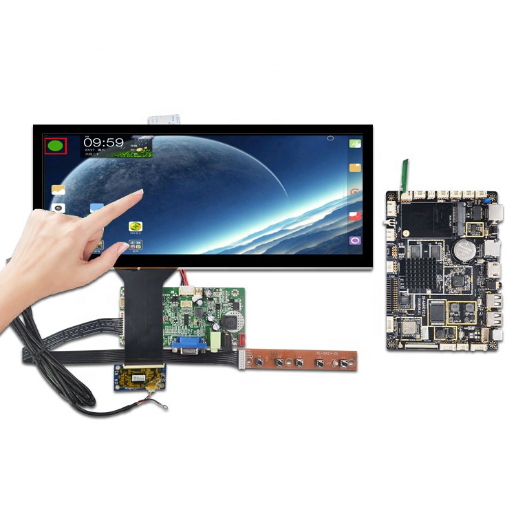Автомобильный 1920x720 ips 12,3 дюймовый автомобильный tft lcd android touch 12,3 "модуль дисплея для панели приборной панели датчики экранная панель