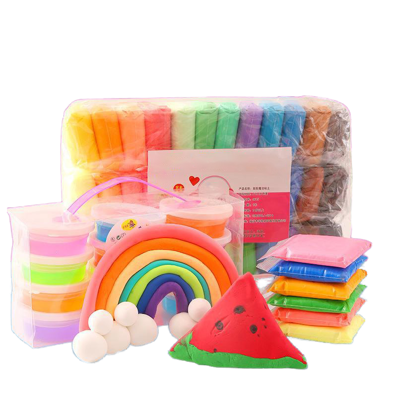 Handmade DIY 12/24/36 Color Clay Set Plasticine Ultra Light Clay for Elementary School Students Art Supplies