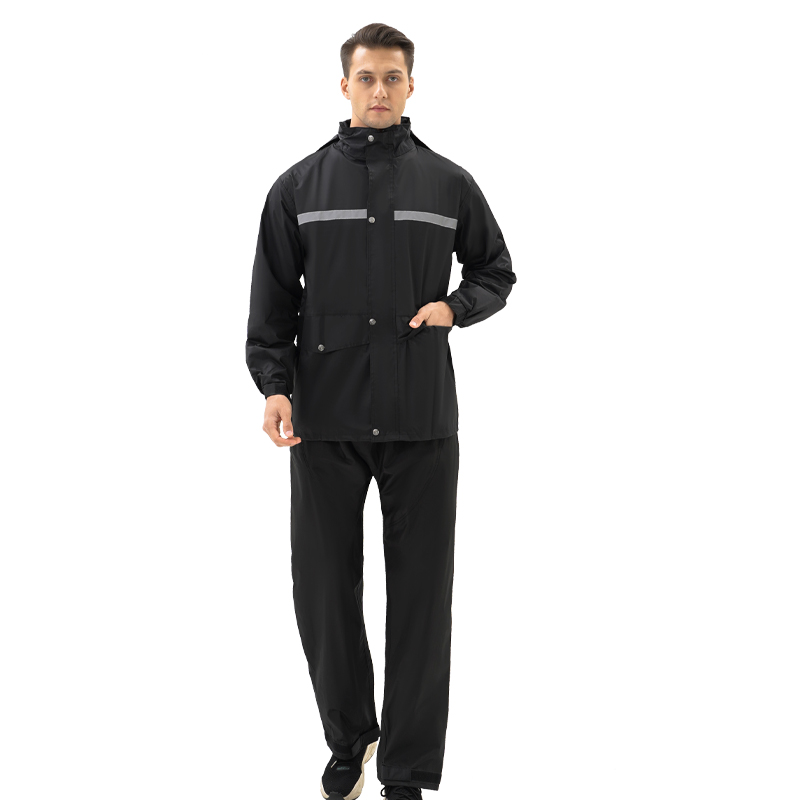 Waterproof Hooded Rain Gear Set Adults Reflective Oxford Cloth Outdoor Riding Raincoat Pants Camping Motorcycle Use Other