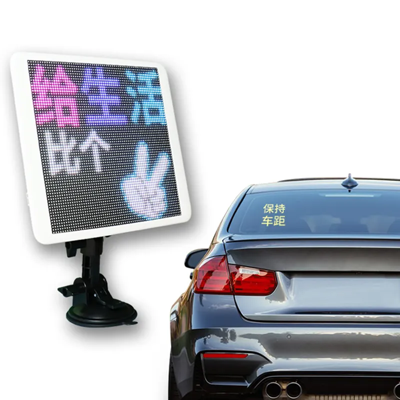 YZORA New Full Color LED Moving Sign Dynamic Interesting Vehicle Back Window Wifi LED Screen Car Advertising Screen