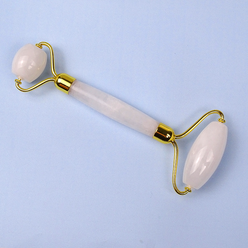 Custom Logo Face Roller Authentic Quartz White Face Massager Jade Roller For Face