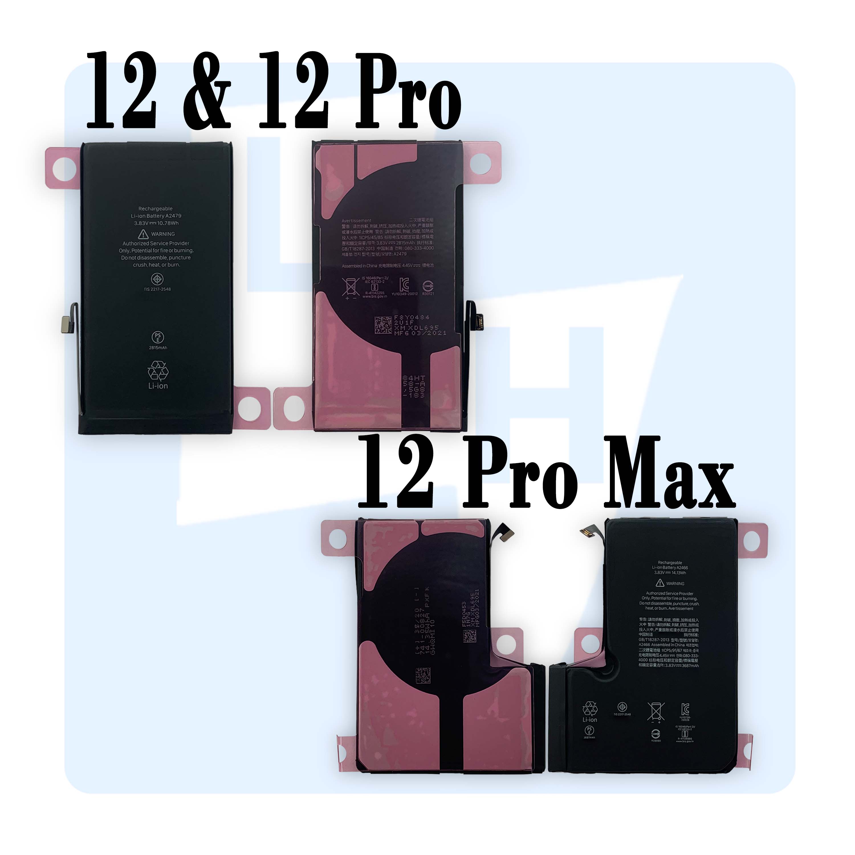 OEM li-ion cell phone battery for iphone 11 11 Pro 11 Pro Max 12 Mini 12 12 Pro 12 Pro Max battery