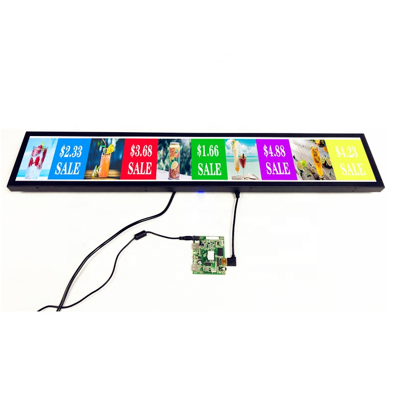 Factory hot sale Multi-scenes Application Wide Wall Mounting Stretched Bar Lcd Monitor Advertising Display