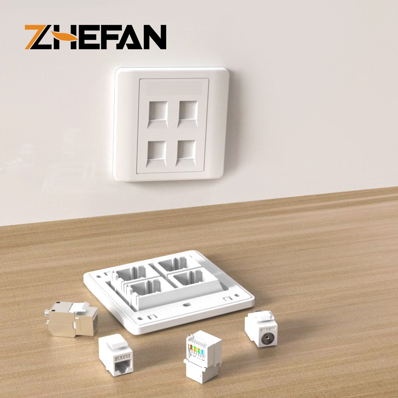Сетевая Лицевая панель ZHEFAN Rj45 Cat 6 1 порт 2 порта 4 Liman Duvar Plaka Cat6 Лицевая панель