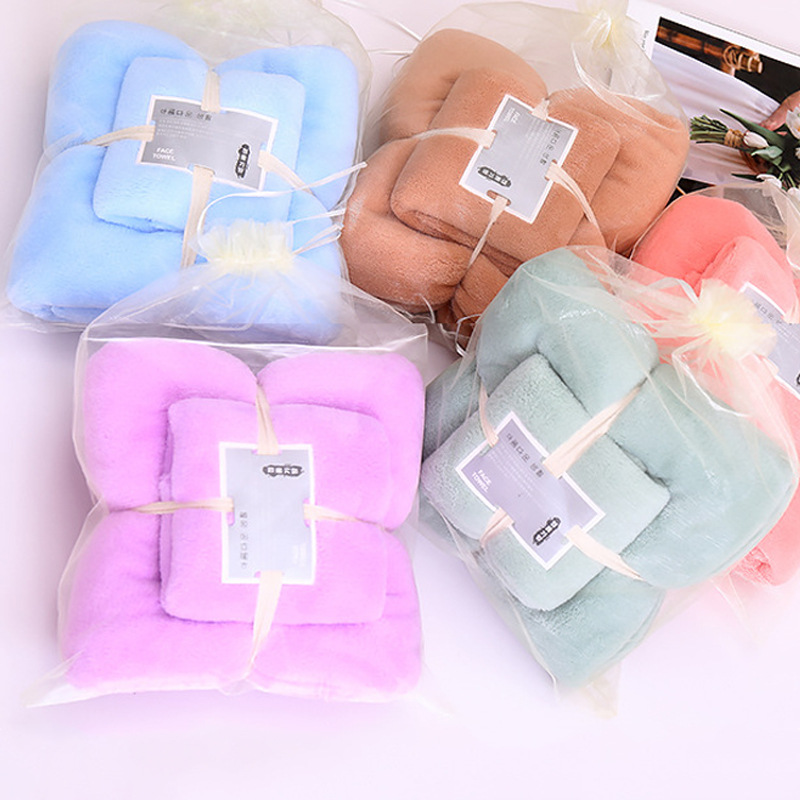 OEM Manufacturers Wholesale Good quality Cheap price Cheap Coral Fleece Face bath towel Set