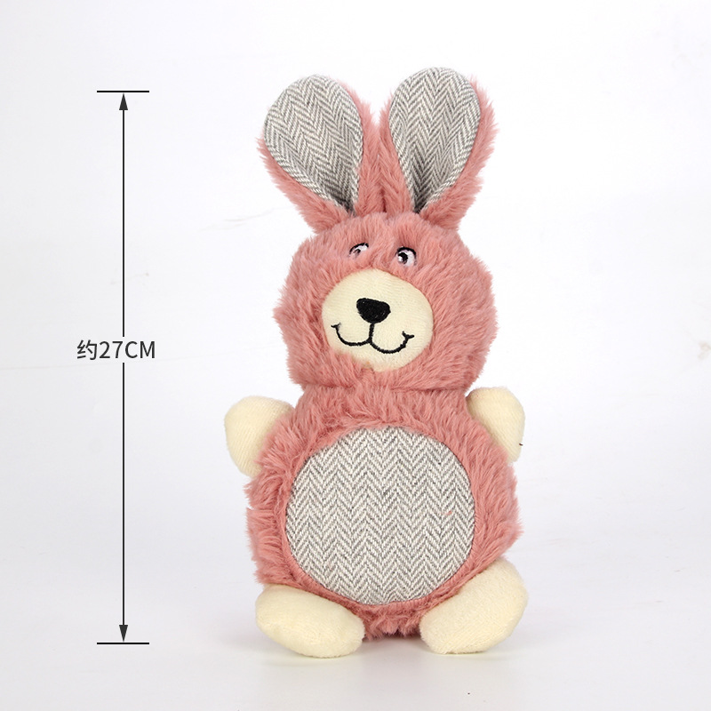 Dropshipping Dog Plush Toy Cute Rabbit Bear Squeaky Sound Pet Toy In Stock Fast Delivery Dog Toy