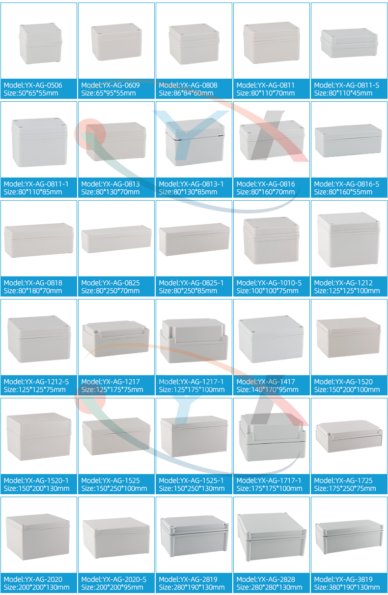 Custom ABS IP66 pcb enclosure plastic electronic waterproof junction box outdoor battery case enclosure