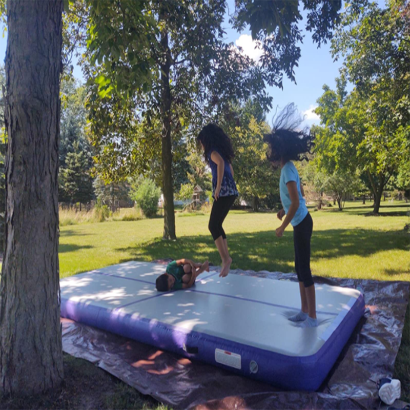 DWF Inflatable air track gym equipment Air spot Circle Round Gymnastics Mat Air Track for sale