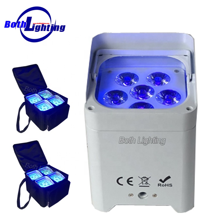 Горячая Распродажа! DJ uplight 6x18 Вт Аккумуляторный беспроводной dmx светодиодный uplight