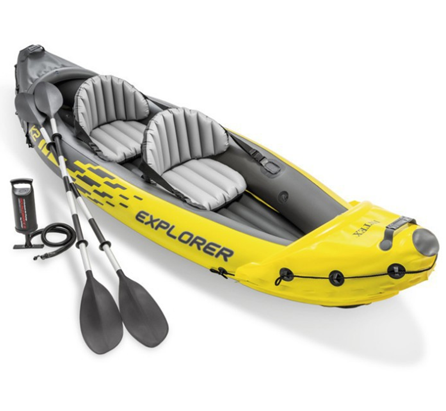 Intex 68307 Explorer K2 каяк 2 человек надувная педаль каноа Рыбалка Морской Каяк Лодка