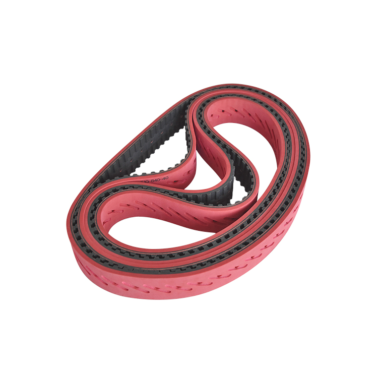 Vertical packing machine T10 tooth seamless red rubber coating vacuum pulling down film belt