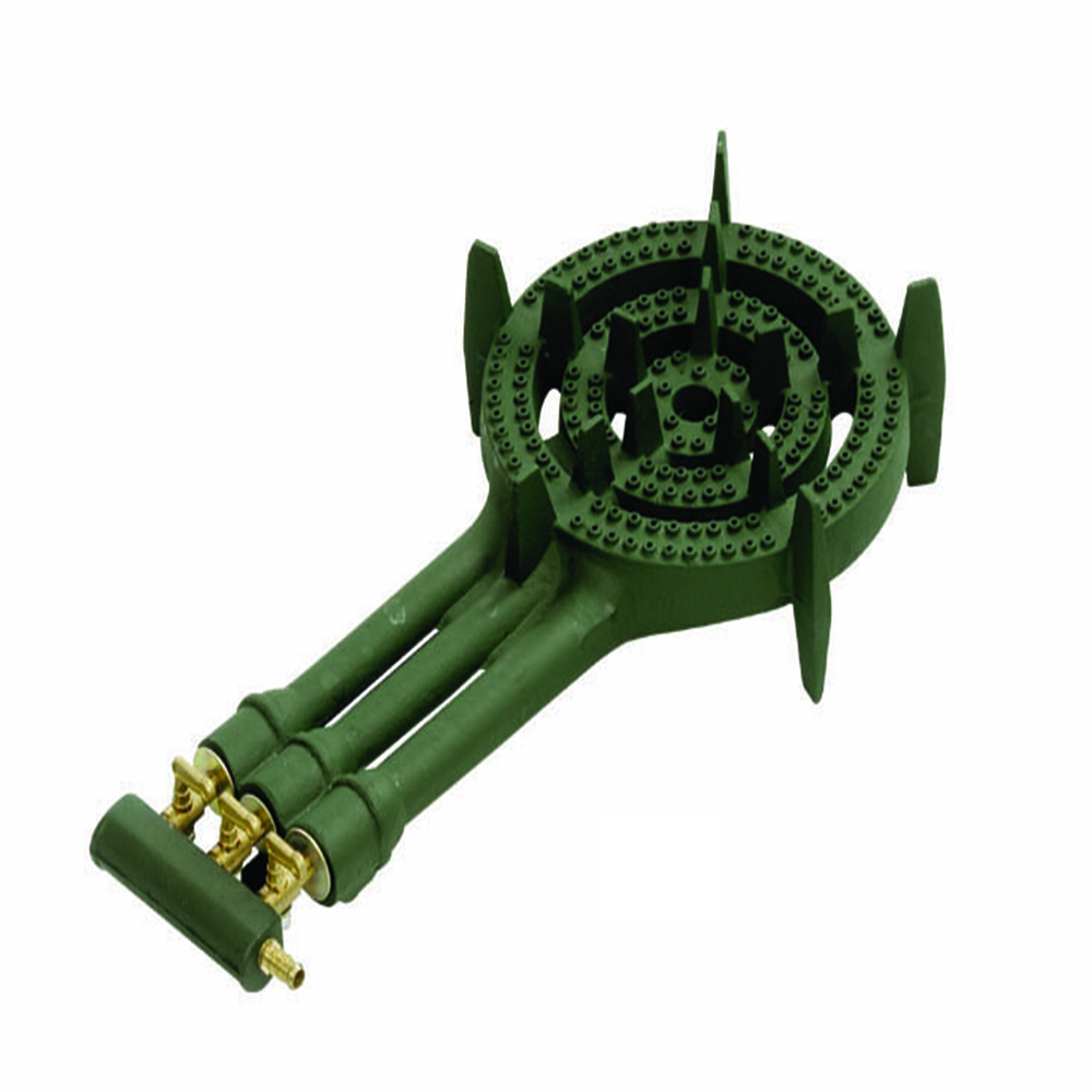 Factory high quality multi pivot support wide handle 3 ring cast iron burner