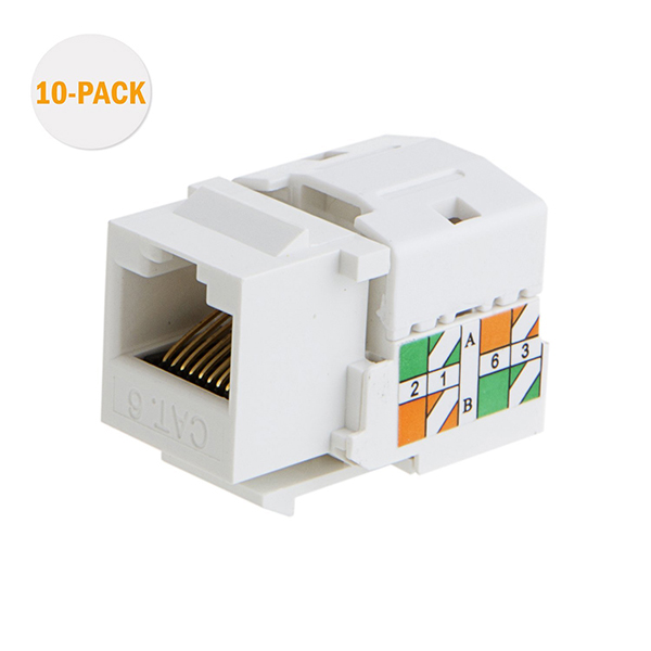 CableCreation 20 шт в комплекте белый Cat6 / RJ45 Keystone модуль Разъем