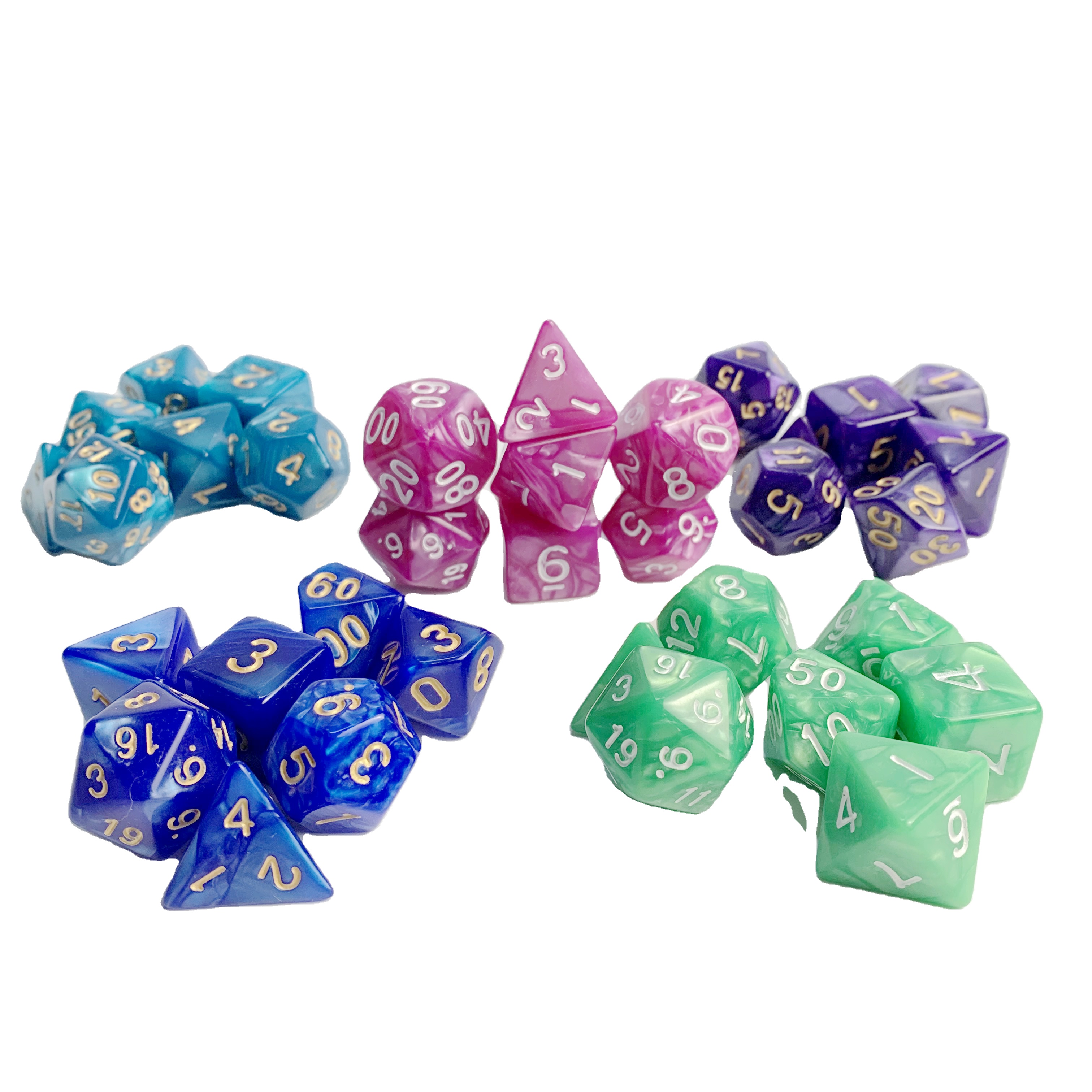 Лидер продаж, многоцветные пластиковые игральные кости DND TRPG, 7 шт. в наборе