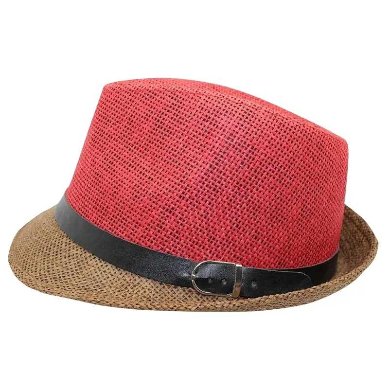 Популярный дизайн, индивидуальная Мужская классическая соломенная шляпа Федора