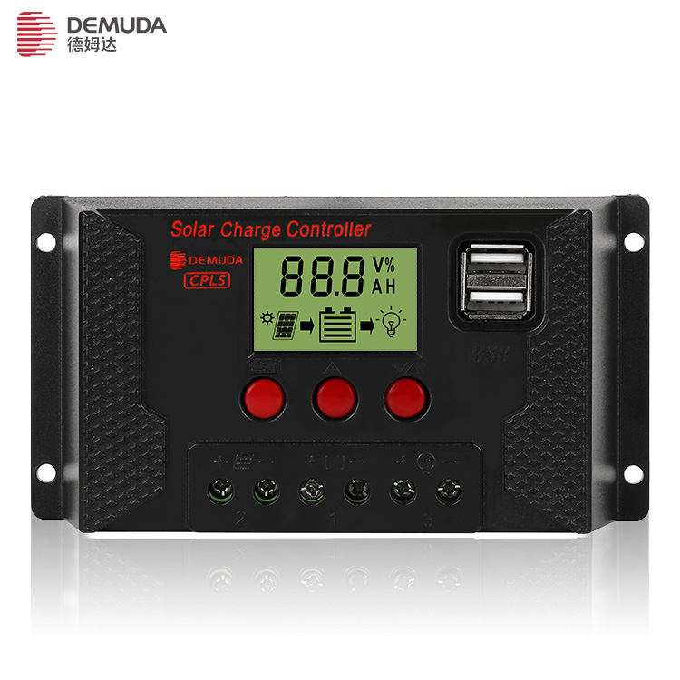 10A 20A 30A Auto Solar Charge Controller 12V 24V Smart Panel Regulator Solar controller with Dual USB 5V port