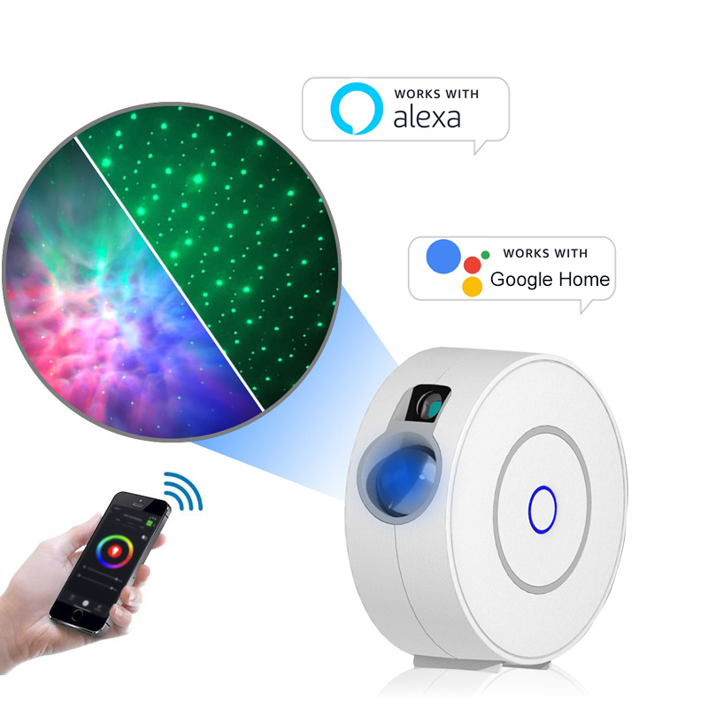 Usb лампа проектора комнаты, небо, лазер, управление через приложение, Alexa Google Home, умный Wi-Fi Звездный музыкальный светодиодный ночник со звездами