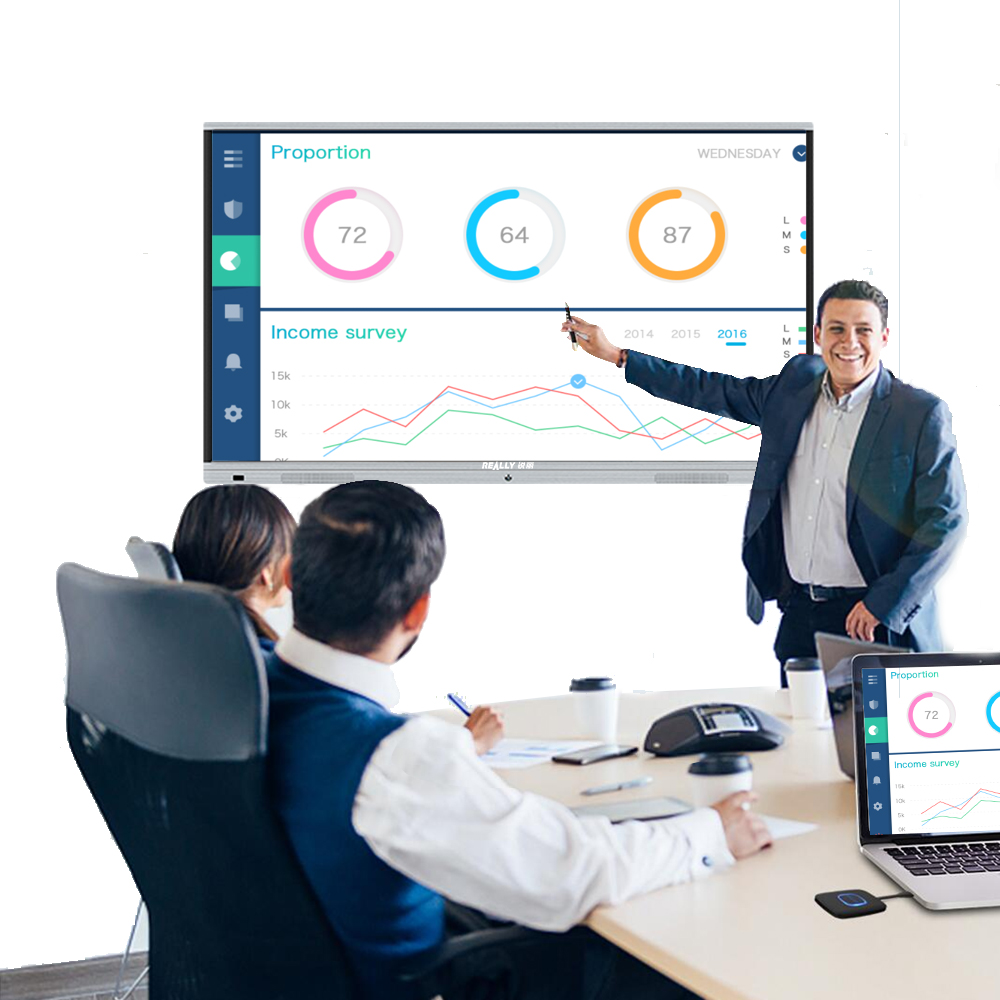 По-настоящему бренд 65 дюймов Whiteboard умной для Конференции ЖК-доски для школы