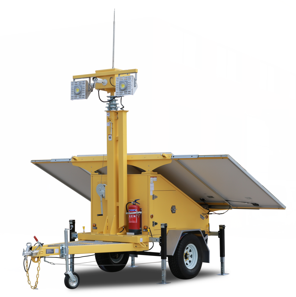 solar energy mobile CCTV trailer of video surveillance system
