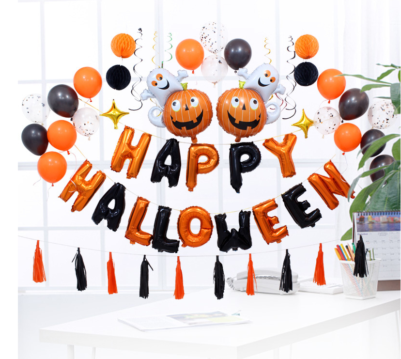 Wholesale Blood-colored Banner Festival Party Decorative Halloween Balloon Set With Low Price