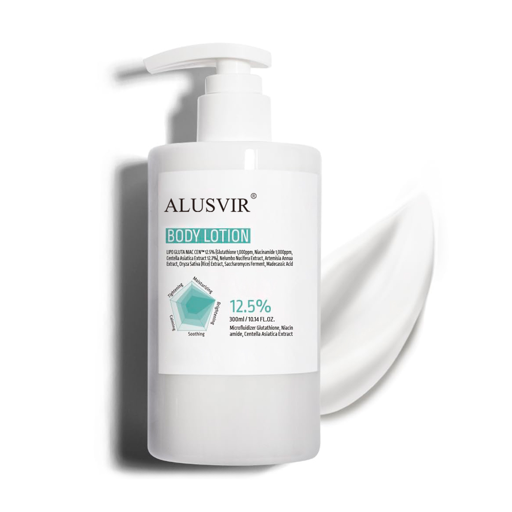 Private Label Body Care 12.5% Glutathione Niacinamide Centella Asiatica Skin Whitening Nourishing Moisturizing Body Lotion